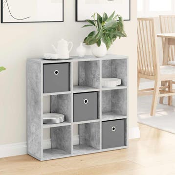 vidaXL Dressoir met lade Beton Grijs 73,5 x 24 x 69,5 cm, Huis en Inrichting, Verzenden, Nieuw