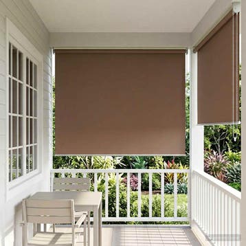vidaXL Rolgordijn UV-bescherming Taupe 180 x 230 cm, Verzenden, Nieuw