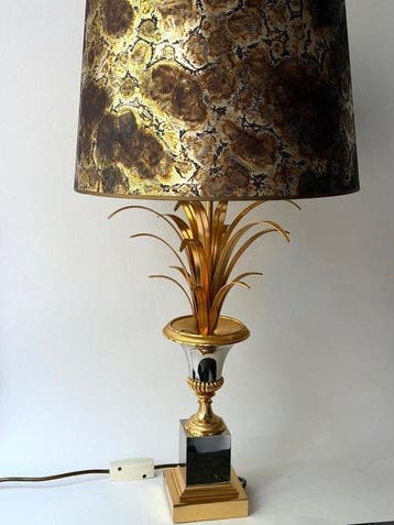 Boulanger - Lampe de table - Laiton - Palm des années 1970
