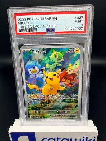 Pokémon - 1 Graded card - Pikachu SVP027 PSA 9 - English, Nieuw
