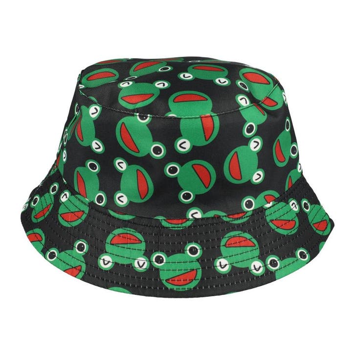 Bucket Hat Hoedje – Kikker Print - Omkeerbaar – One Size –, Kleding | Dames, Hoeden en Petten