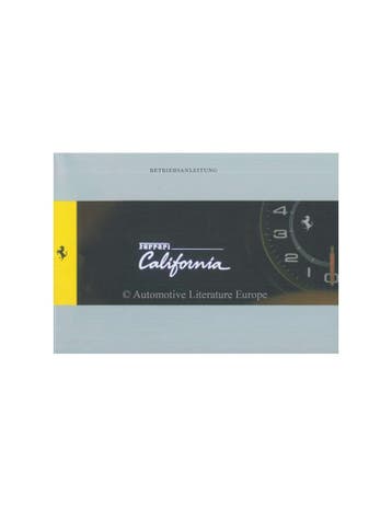 2009 FERRARI CALIFORNIA INSTRUCTIEBOEKJE DUITS, Ophalen of Verzenden
