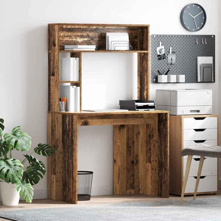 vidaXL Bureau Oud Hout 91 x 50 x 149 cm Bewerkt hout, Huis en Inrichting, Bureaus, Nieuw, Verzenden