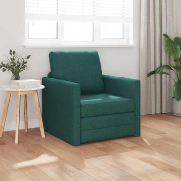 vidaXL Slaapbank / zetel Donkergroen 74 x 77 x 81 cm Stof, Verzenden