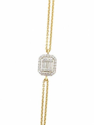 Gourmette - 14 carats Or jaune - 0.46ct. tw. Diamant