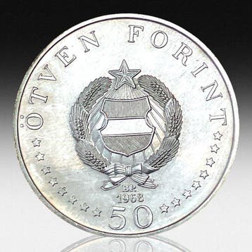 Hongarije. 100 Forint (Ignác Semmelweis), Silver 1965