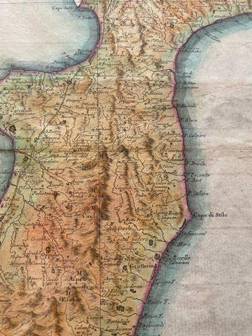 Italie - Calabre Reggio Calabria Catanzaro Mer Ionienne Mer, Livres, Atlas & Cartes géographiques