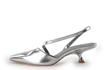 Carrano Slingbacks in maat 40 Zilver, Kleding | Dames, Schoenen, Overige kleuren, Verzenden, Zo goed als nieuw, Carrano