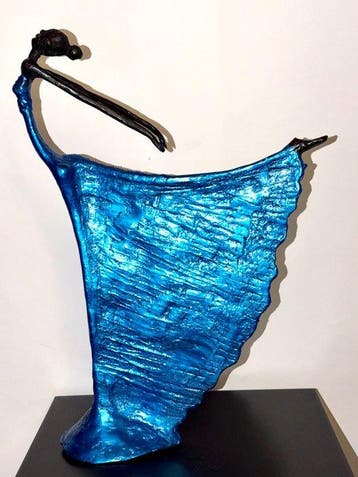 Abdoulaye Derme - Sculpture, Danseuse “Élégance en, Antiquités & Art