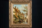Hollandse School (XIX) - Sloep op het Stadskanaal (No, Antiquités & Art