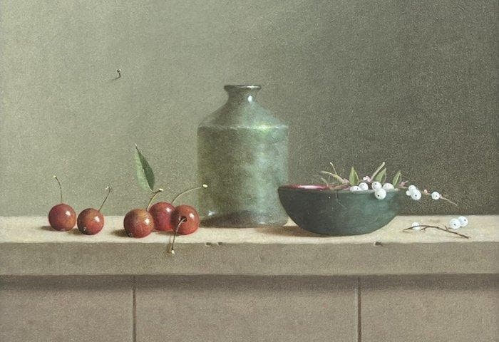 Leo Pors (1952) - Stilleven met sierappeltjes en, Antiquités & Art, Art | Peinture | Classique