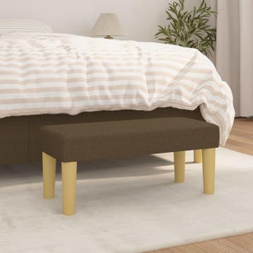 vidaXL Bankje 70x30x30 cm stof bruin, Verzenden, Nieuw