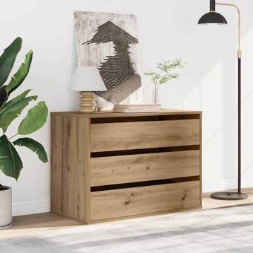 vidaXL Ladekast 80x41x58 cm bewerkt hout artisanaal, Verzenden