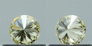 2 pcs Diamant (Natuurlijk) - 0.50 ct - Rond - VS1, SI2 -, Nieuw