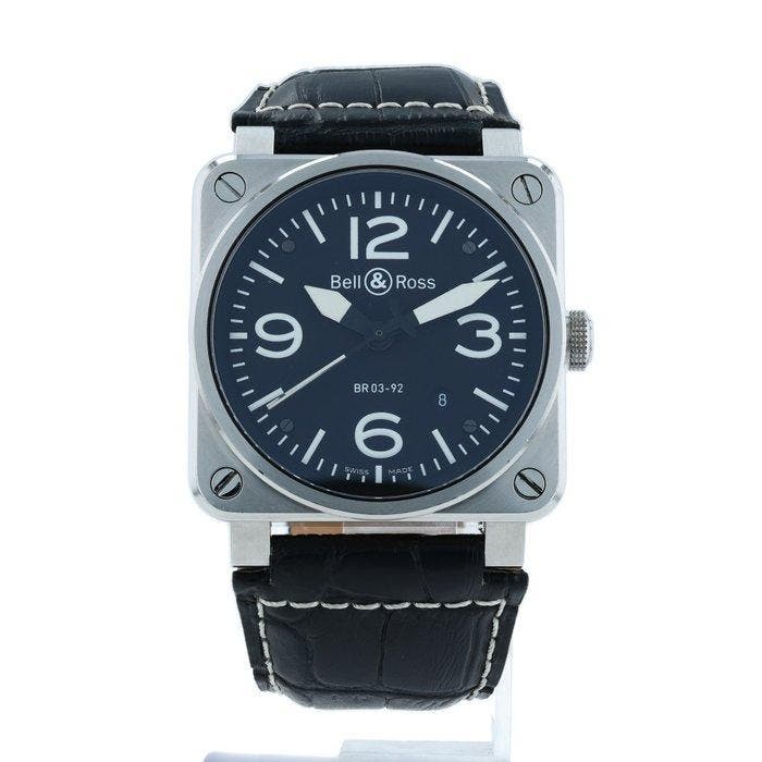 Bell & Ross - Aviation BR03-92-S Date - BR03-92-S - Heren -, Handtassen en Accessoires, Horloges | Heren