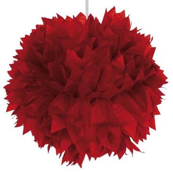 Pompon Rood 30cm, Verzenden, Nieuw