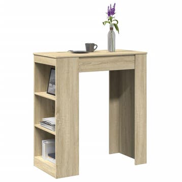 vidaXL Bartafel met rekken 95x47x103,5 cm hout sonoma, Verzenden