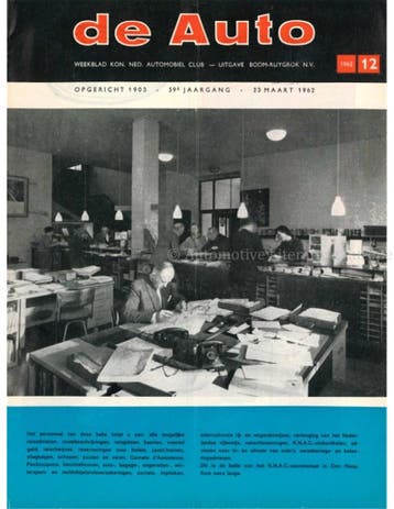 1962 DE AUTO MAGAZINE 12 NEDERLANDS, Nieuw