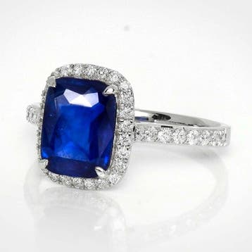 Zonder minimumprijs - Ring - 14 karaat Witgoud, IGI 2,51 ct, Nieuw