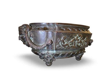 Vaas - Terracotta - Grande Fioriera Mascheron, planter,