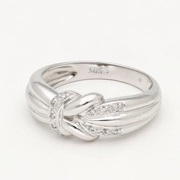 Ring - 14 karaat Witgoud Diamant (Natuurlijk), Nieuw