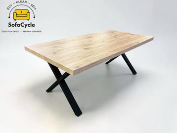 Eettafel 200x100 met X-poten – overstock, Maison & Meubles, Verzenden
