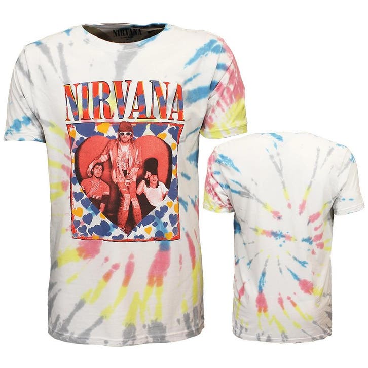 Nirvana Heart Coloured Dip Dye T-Shirt, Kleding | Heren, T-shirts