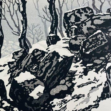Winter bij de ruïnes van Odawara-kasteel Editie: 120/150 -, Antiek en Kunst