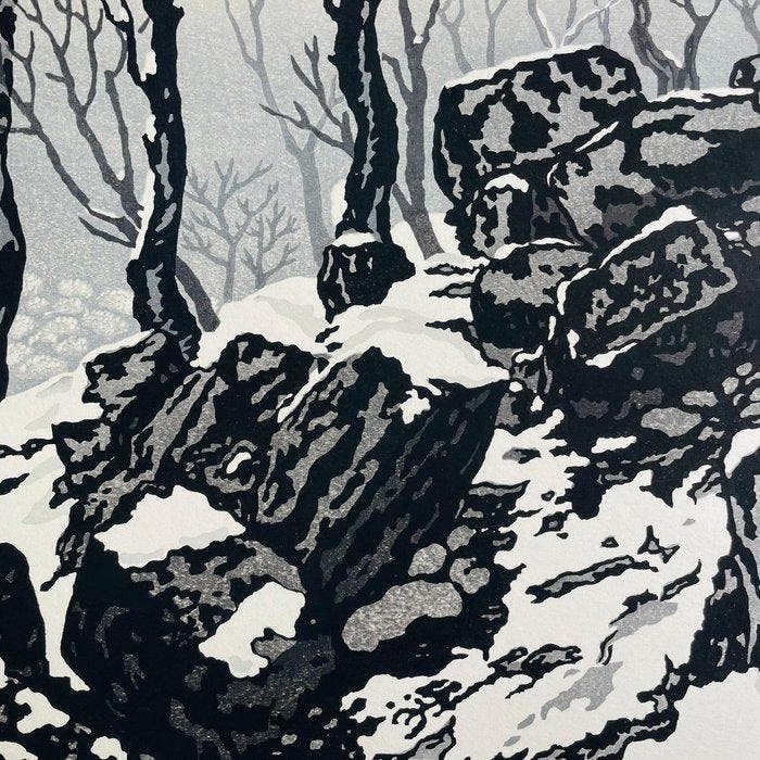 Winter bij de ruïnes van Odawara-kasteel Editie: 120/150 -, Antiek en Kunst, Antiek | Overige Antiek