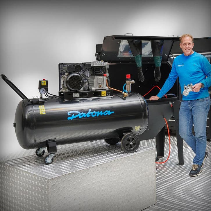 Datona Straalset compleet - compressor (200L/230V) + 420, Bricolage & Construction, Outillage | Autres Machines, Enlèvement ou Envoi