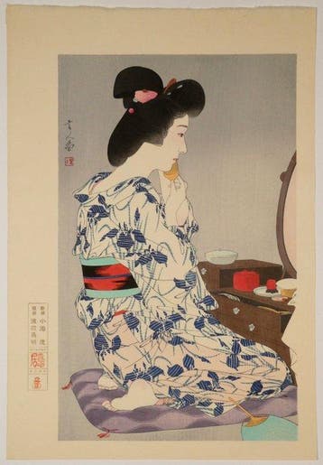 Torii Kotondo /  (1900–1976) Iris Yukata, uit de serie