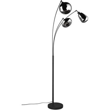 LED Vloerlamp Trion Lina - 3-lichts Mat Zwarte Metalen & Gla, Verzenden