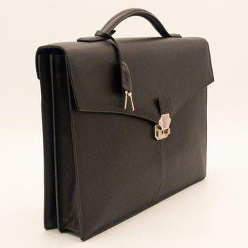 Alfred Dunhill - Dark Brown Leather Business Briefcase, Bijoux, Sacs & Beauté, Sacs | Sacs Femme