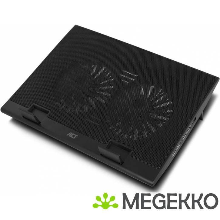 ACT Laptopstandaard, met ventilator, hoogte verstelbaar in 2, Computers en Software, Computerkoelers, Nieuw, Verzenden
