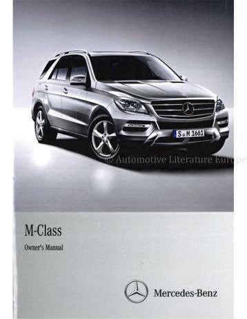 2012 MERCEDES BENZ M KLASSE INSTRUCTIEBOEKJE ENGELS