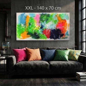 Monika Spiewak - Abstract - Oil Painting Stretched On The