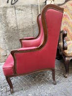 Fauteuil - Walnoot, Leder