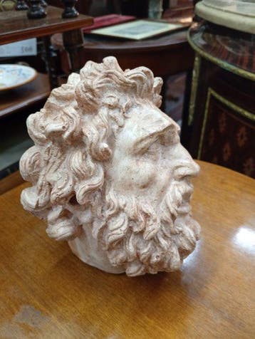 sculptuur, Testa di Laoconte - 19 cm - Klei, Gips