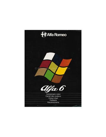 1979 ALFA ROMEO ALFA 6 KLEURENSCHEMA BROCHURE, Boeken, Ophalen of Verzenden, Nieuw