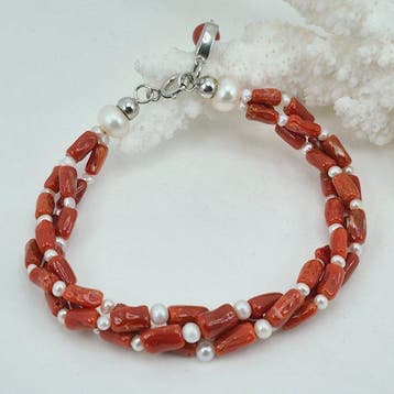 Corail rouge - Argent - Bracelet - CORALLO MEDITERRANEO