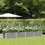 vidaXL Plantenbak Lichtgrijs 385 x 50 x 45 cm Gegevens staal, Verzenden