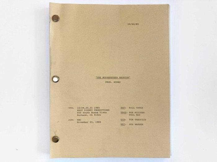 The Mouseketeer Reunion : Origineel script van Walt Disney, Verzamelen, Disney