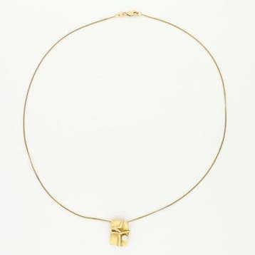 Ketting met hanger - 18 karaat Geel goud Parel