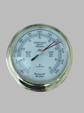 Weerstation (3) - Barometer, Thermometer en Klok - Junghans