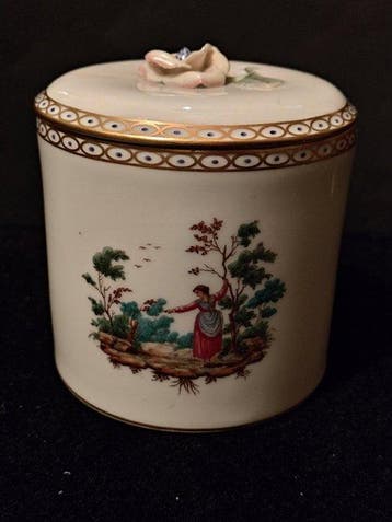 Suikerpot - Porselein - Vintage Ginori bonbonnière