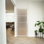 Stalen Binnendeur - Wit - 4 Vlaks - Mat glas, Binnendeur