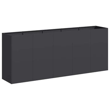 Plantenbak 200x40 zwart | Tweede kansje | OP = OP, 100 cm of meer, Verzenden, Zo goed als nieuw, Metaal