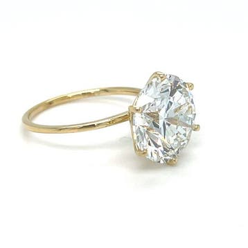 Zonder minimumprijs - Ring - 14 karaat Geel goud - 7.00ct., Handtassen en Accessoires, Ringen, Nieuw