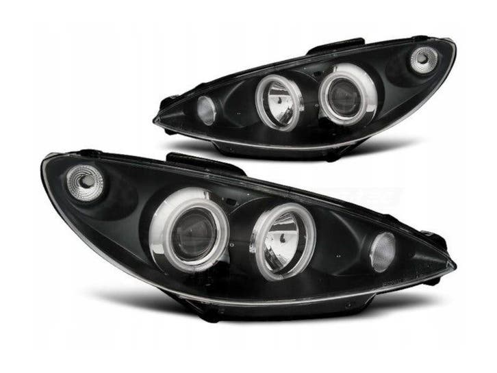 CCFL Angel Eyes koplampen Black geschikt voor Peugeot 206, Autos : Pièces & Accessoires, Éclairage, Envoi