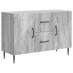 vidaXL Dressoir met lade Grijs sonoma 89 x 34,5 x 60 cm, Verzenden, Nieuw